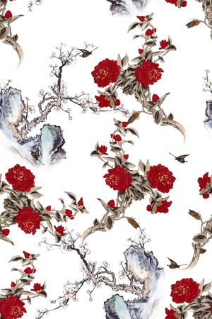 花卉印花华亿平台图片