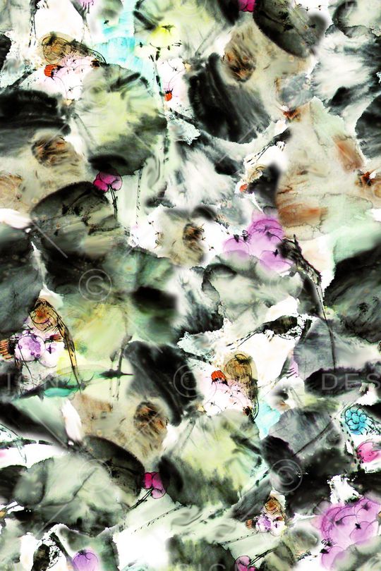 国画花印花华亿平台图片