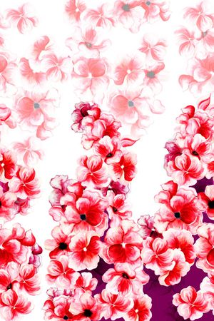 手绘花卉印花华亿平台图片