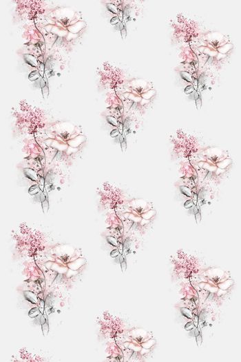 清新手绘花印花华亿平台图片