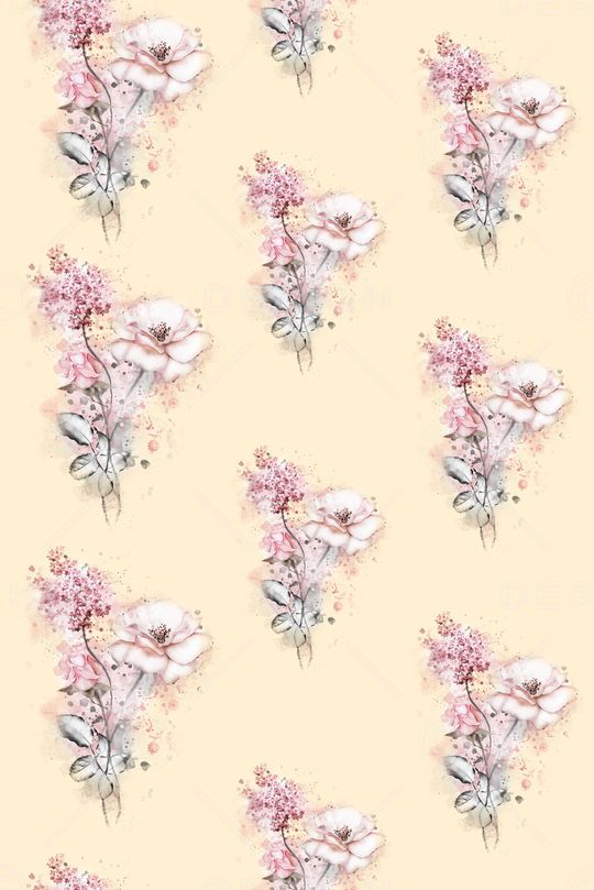 清新手绘花印花华亿平台图片