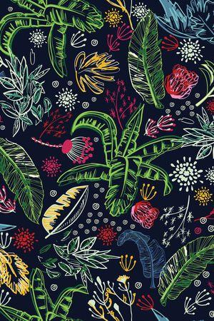 热带花印花华亿平台图片