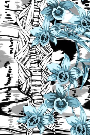 线条花印花华亿平台图片