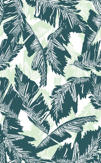 849940-手绘芭蕉叶057916c