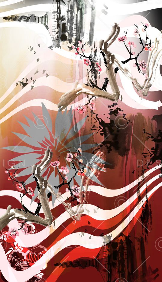 中国风印花华亿平台图片