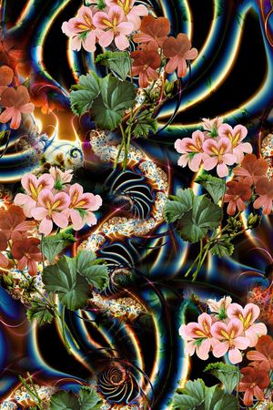 牡丹印花华亿平台图片