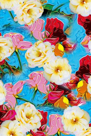 玉兰花印花华亿平台图片