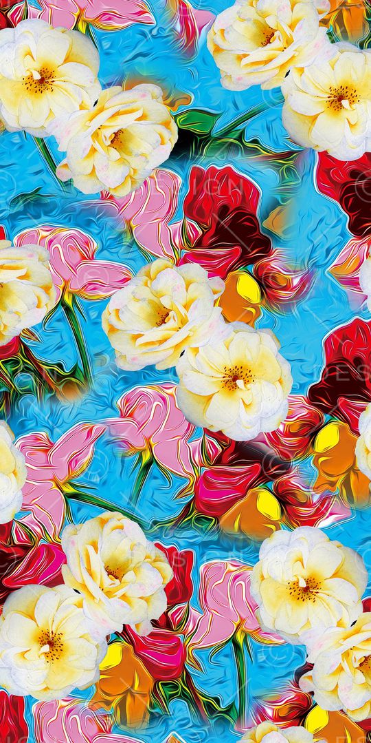 玉兰花印花华亿平台图片