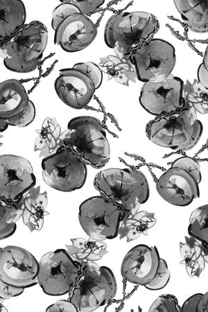 黑白印花华亿平台图片