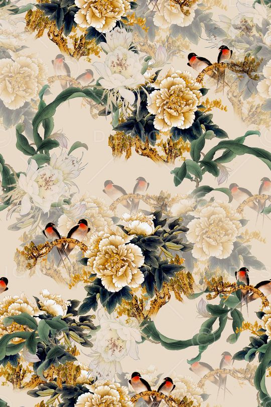 花卉印花华亿平台图片