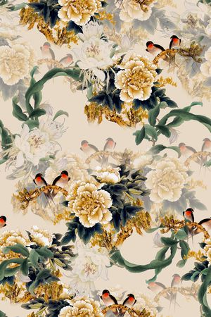 花卉印花华亿平台图片