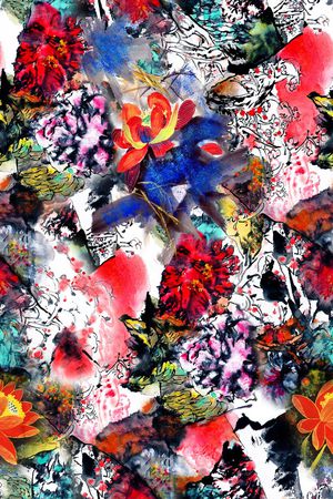 抽象印花华亿平台图片