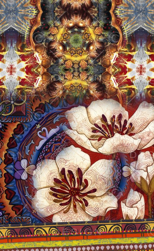 花卉印花华亿平台图片