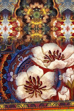 花卉印花华亿平台图片