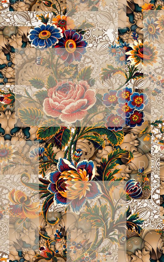 花卉印花华亿平台图片