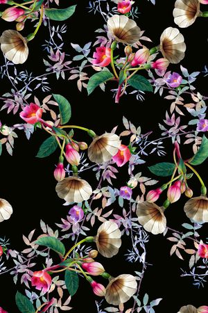 喇叭花印花华亿平台图片