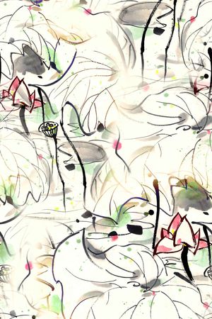 中国风印花华亿平台图片