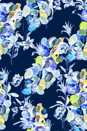 春夏清爽雪纺真丝棉丝巾布料泳装渐变印花印花华亿平台图片