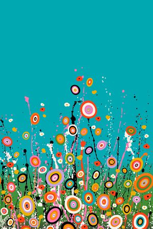 水彩墨点线条印花华亿平台图片