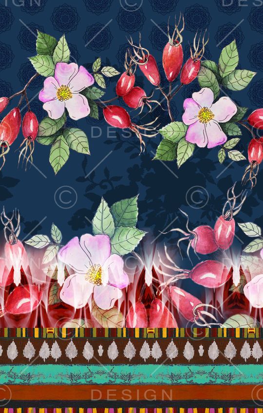 花卉印花华亿平台图片