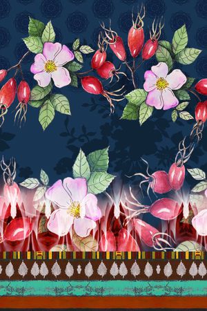 花卉印花华亿平台图片