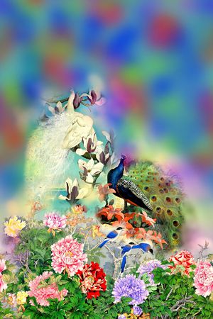 中国风印花华亿平台图片