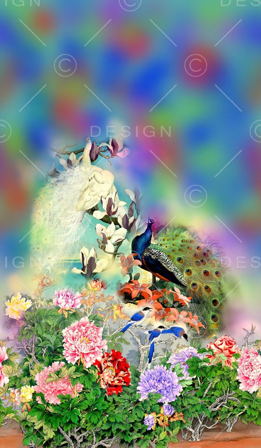 中国风印花华亿平台图片