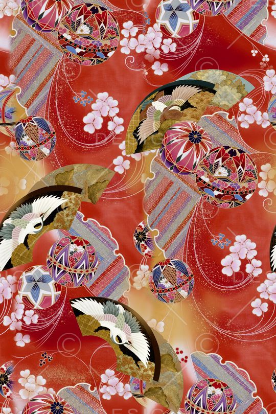 中国风印花华亿平台图片