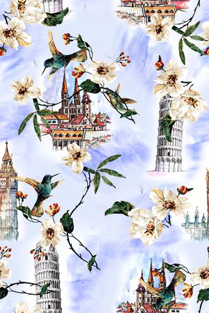 花卉印花华亿平台图片