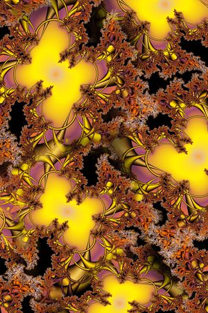 分形艺术花印花华亿平台图片