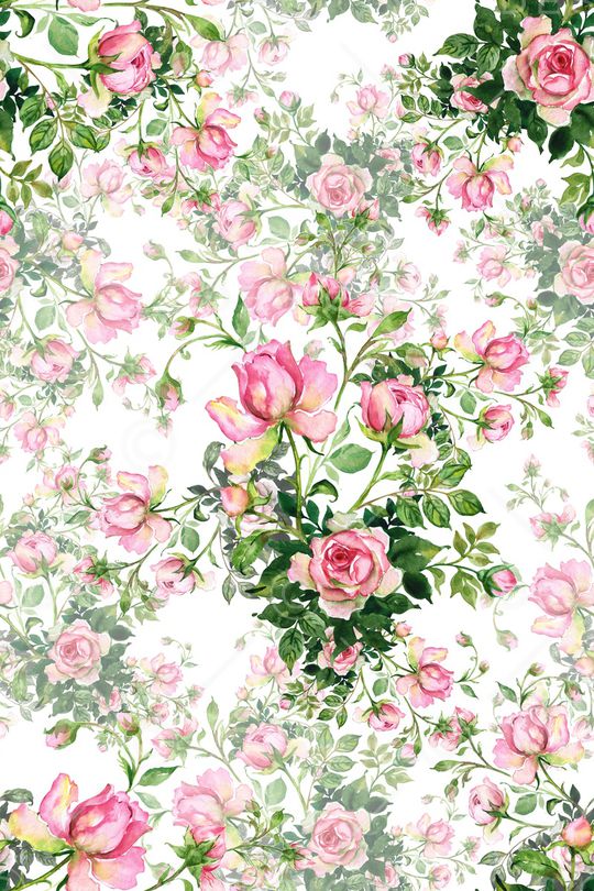 手绘花卉印花华亿平台图片