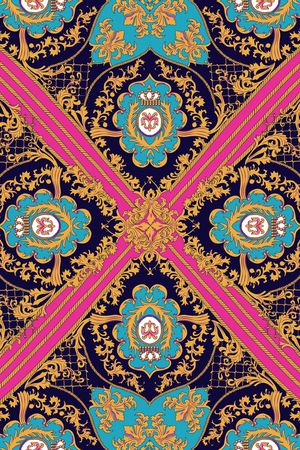 宫廷风印花华亿平台图片