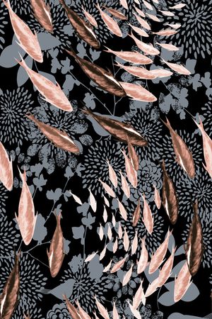 鱼群印花华亿平台图片