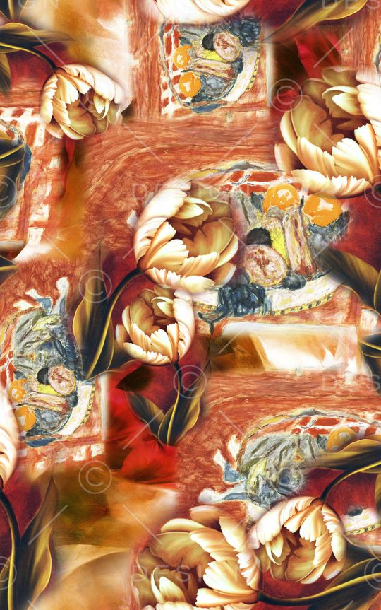 笔触印花华亿平台图片