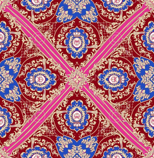 宫廷风印花华亿平台图片