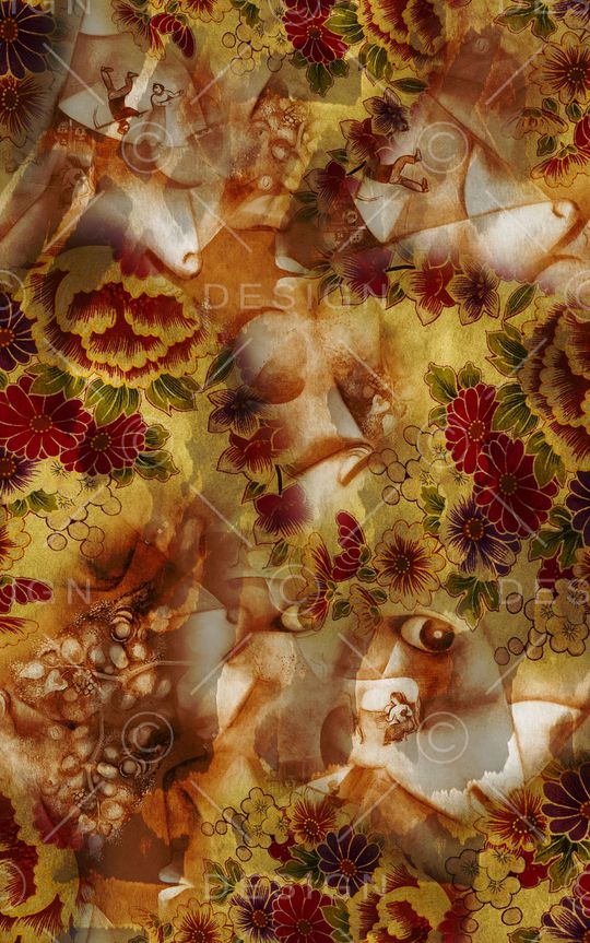 花卉印花华亿平台图片