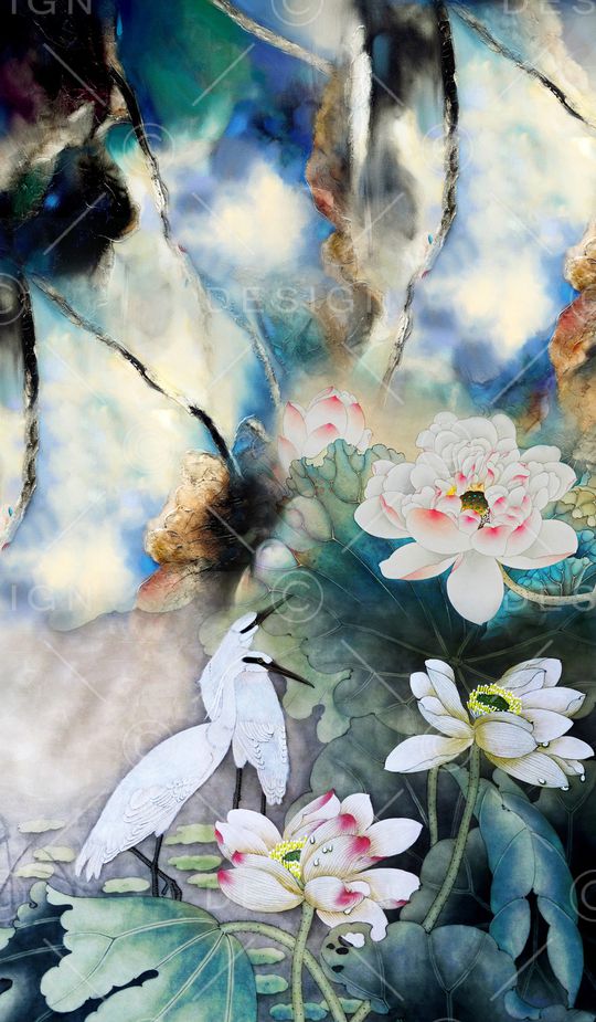 中国风印花华亿平台图片