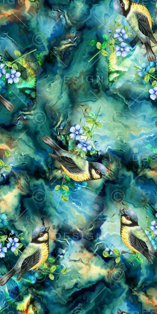 花鸟印花华亿平台图片