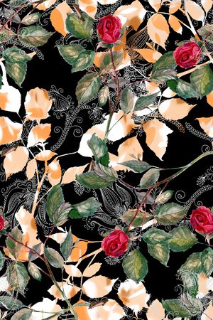 玫瑰印花华亿平台图片