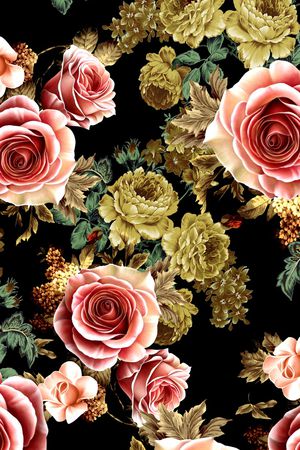 玫瑰印花华亿平台图片