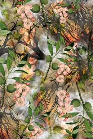 花卉印花华亿平台图片