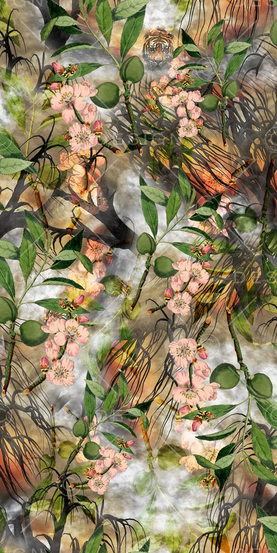 花卉印花华亿平台图片