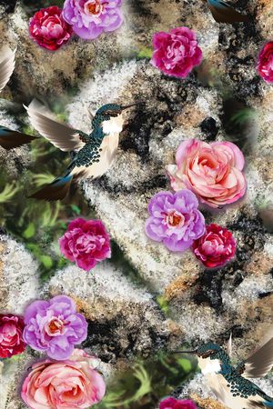 乱花印花华亿平台图片