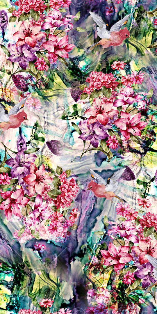 玉兰花印花华亿平台图片