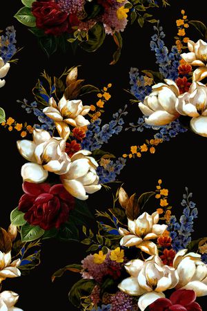 花卉印花华亿平台图片