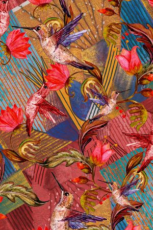 中国风印花华亿平台图片