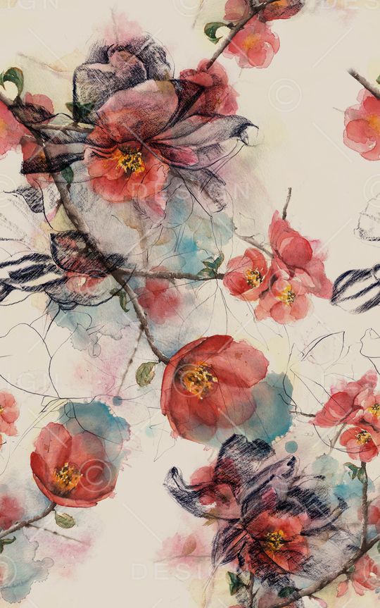 花卉印花华亿平台图片