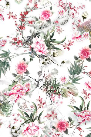 花卉印花华亿平台图片