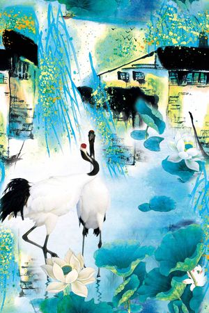 花鸟印花华亿平台图片