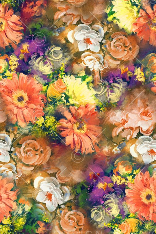 花卉印花华亿平台图片